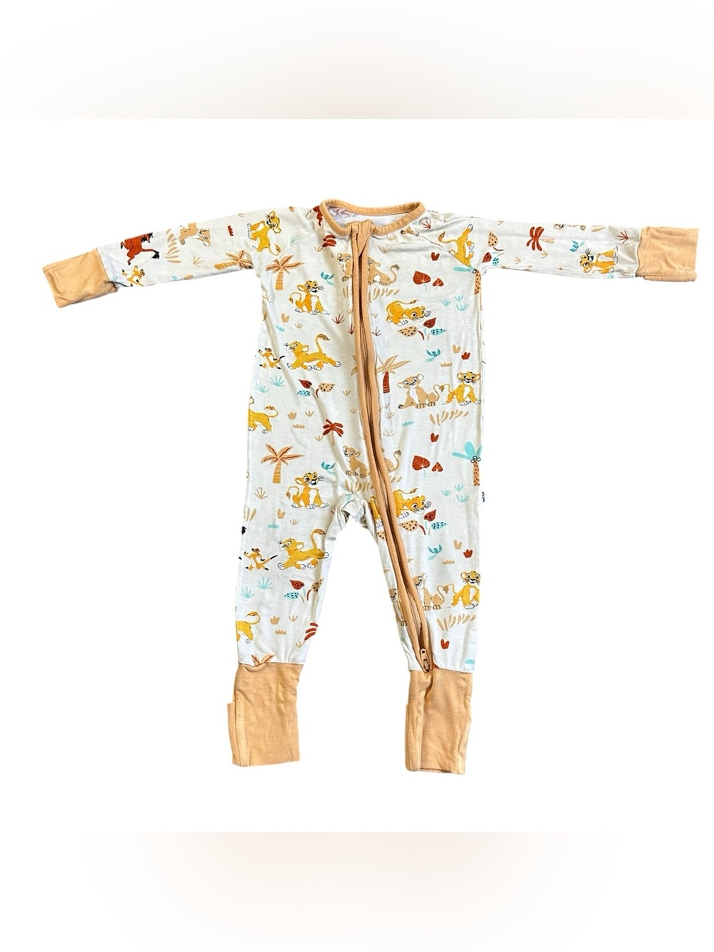 Little Sleepies Disney Baby Lion King Bamboo Zippy Pajamas 3-6 Months Simba